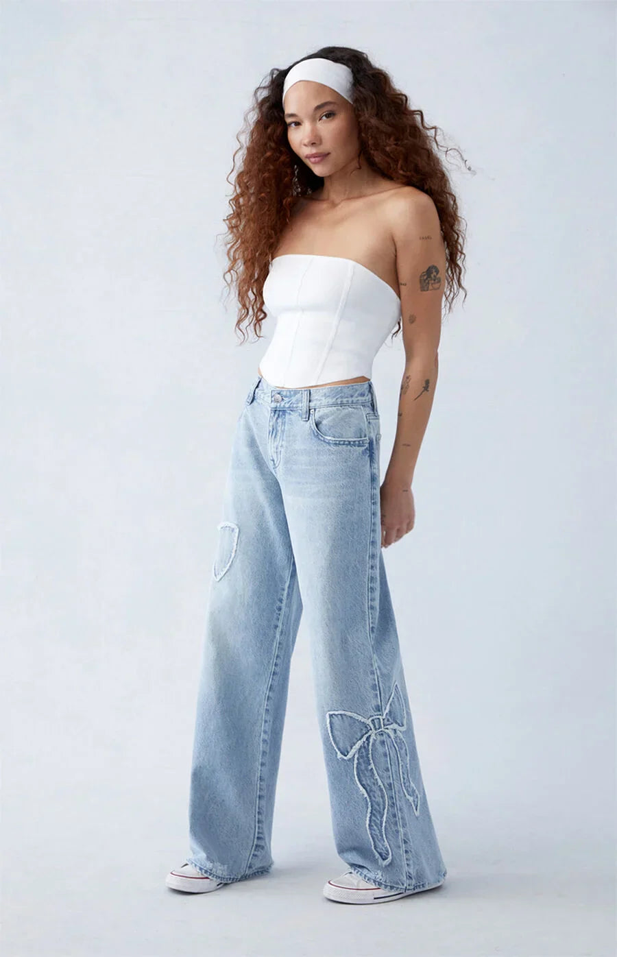 Emily™ - Low Rise Bow Jeans