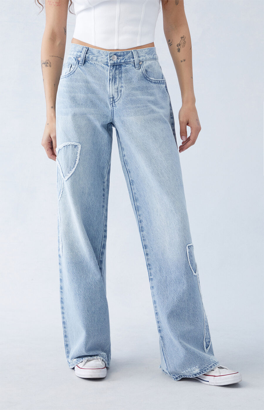 Emily™ - Low Rise Bow Jeans
