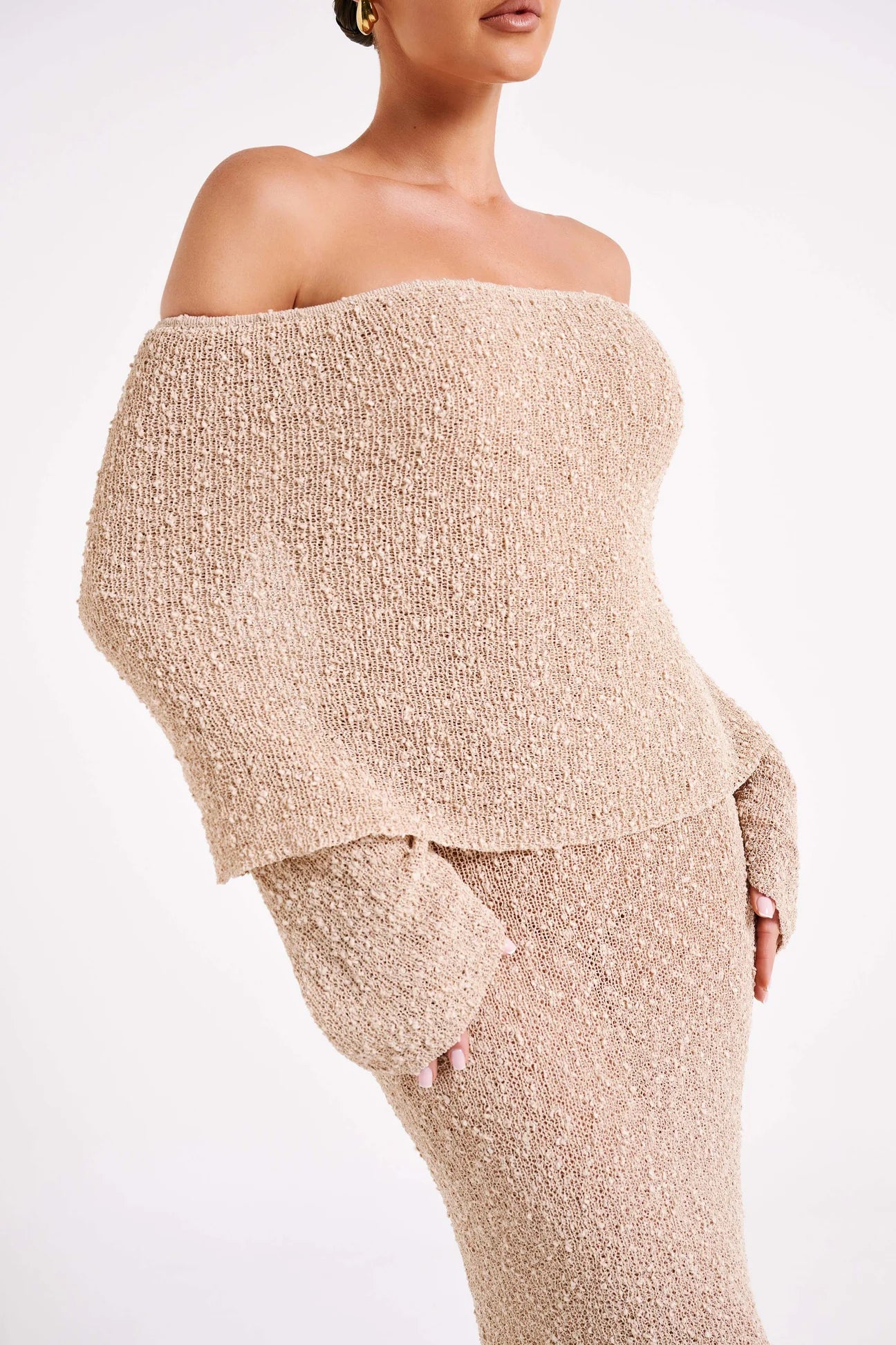 Anika Dress™ - Off Shoulder Bodycon Strickkleid