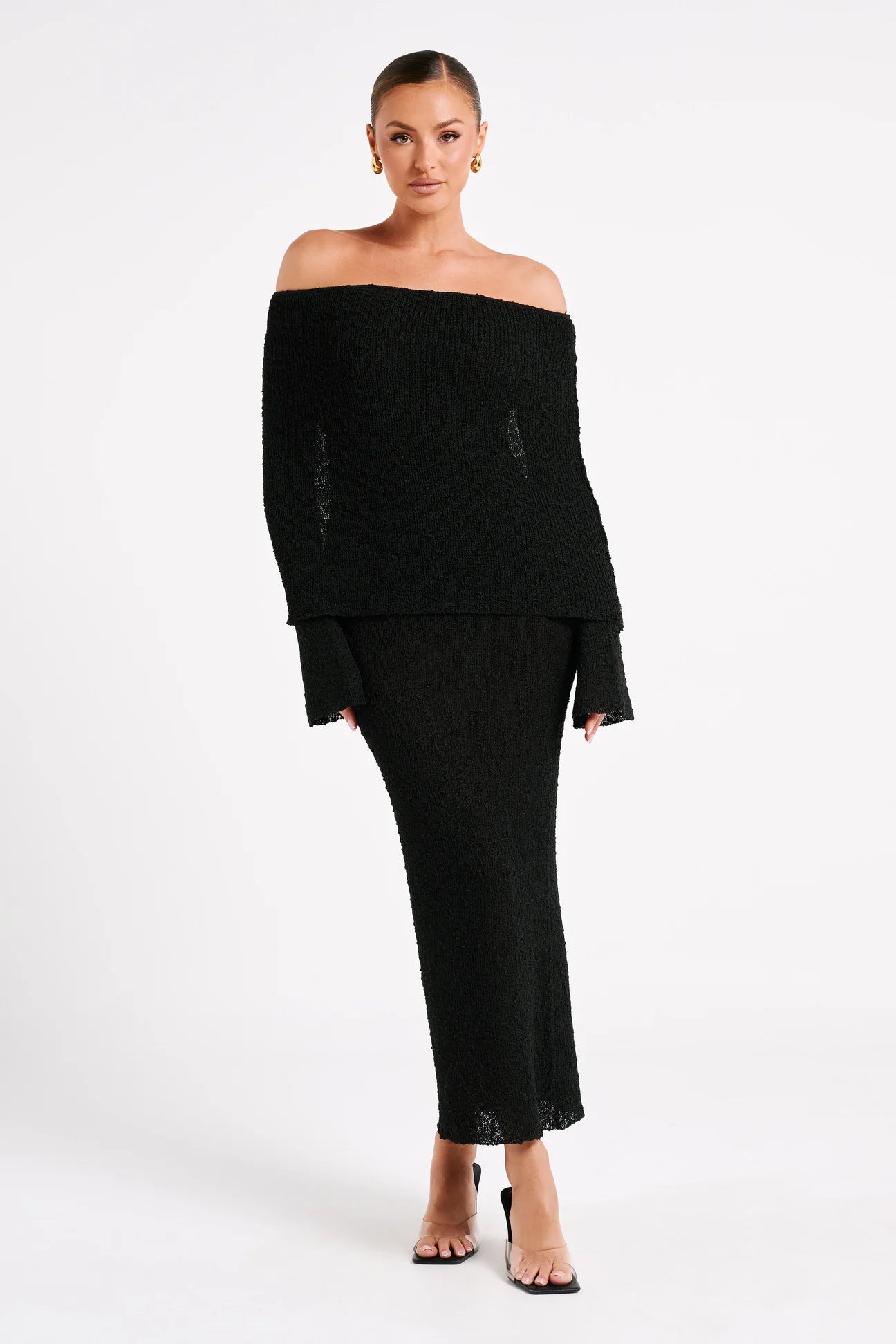 Anika Dress™ - Off Shoulder Bodycon Strickkleid