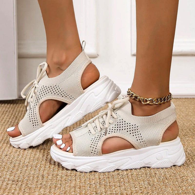 Deluxor™  - Atmungsaktive Plateausandalen