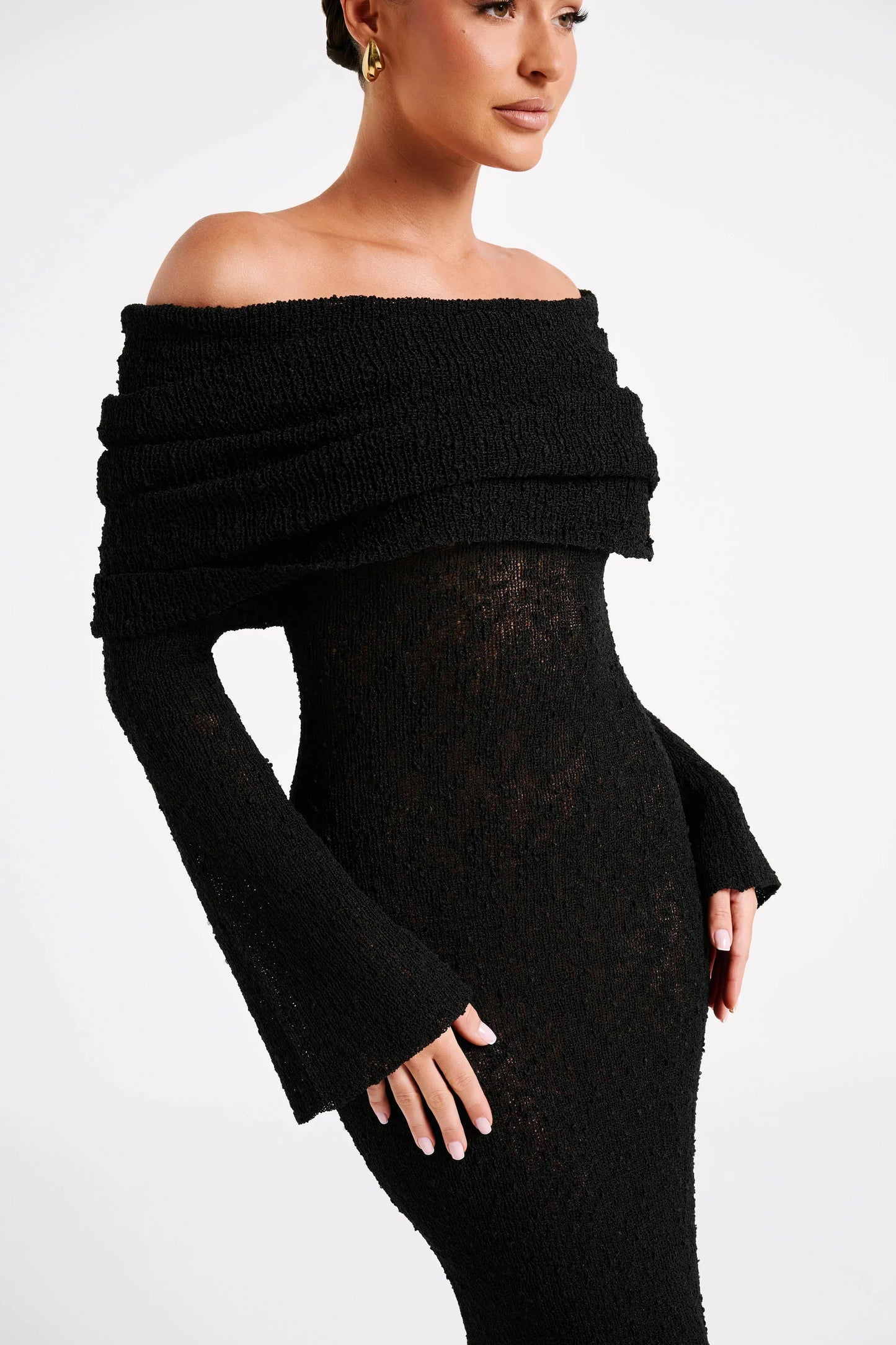Anika Dress™ - Off Shoulder Bodycon Strickkleid